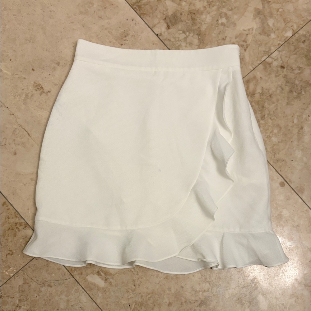 Club Monaco Asymmetrical Cream Skirt